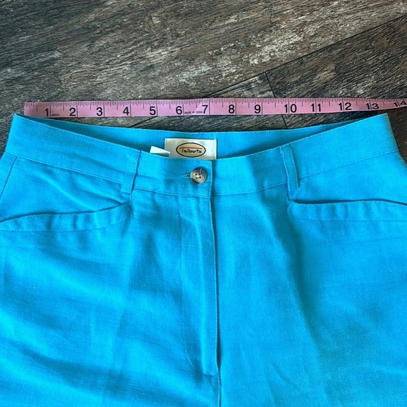 Spring SummerTalbots Blue Linen Blend High-Waisted Pants Size 8 - Picture 3 of 7